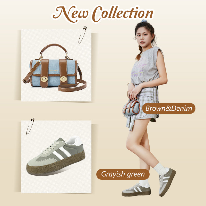 [Kelly shoes] Bostanten Sepatu Sneakers Wanita Sam-ba Sepatu casual terbaru tahun 2025