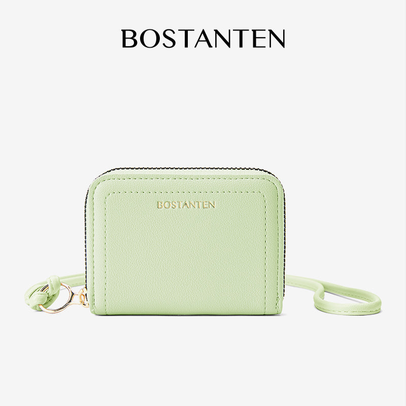 [Vallen Wallet] BOSTANTEN Dompet Kecil Wanita 2 in 1 Bertali Warna Variatif