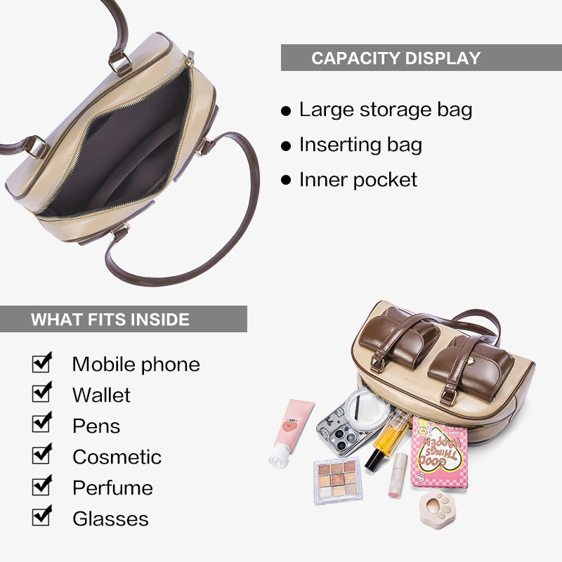 [Cassey Bag] BOSTANTEN Tas Wanita – Handbag, Selempang & Shoulder Bag dengan Slot Telepon & Headphone