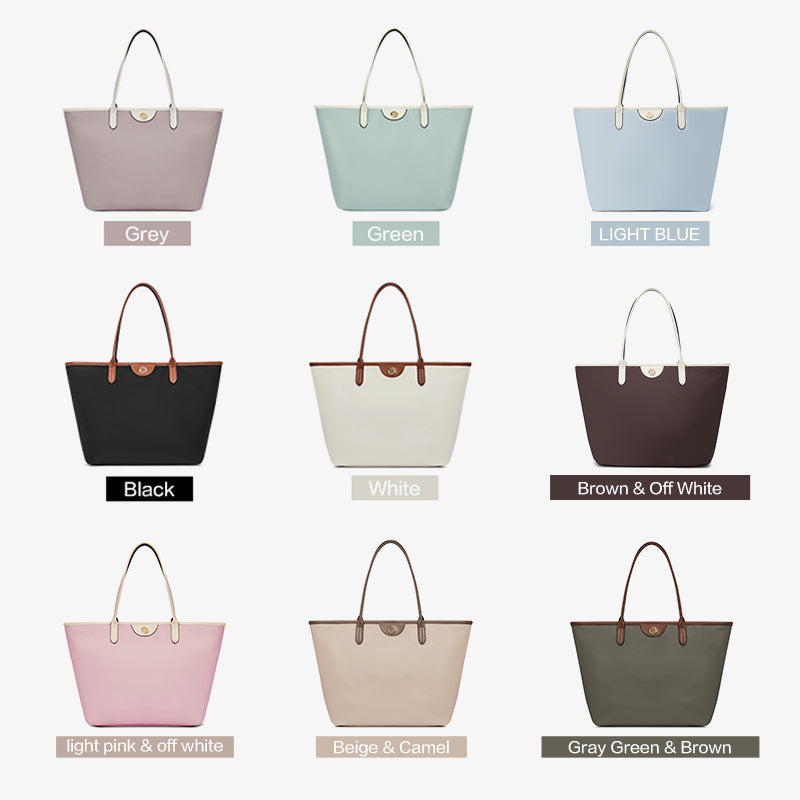 [Ashley Charles Bag] BOSTANTEN Totebag Wanita – Tas Canvas Hitam Putih, Bisa Jinjing & Bahu