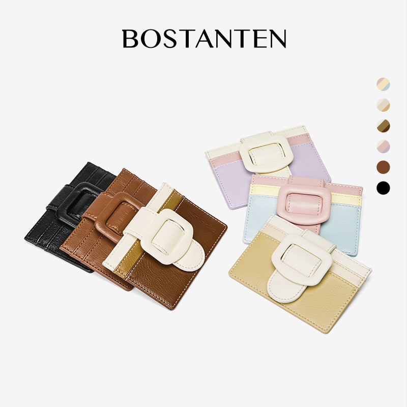 [lce Cream Card Pouch] BOSTANTEN Card Holder Dompet Mini Wanita Kulit PU