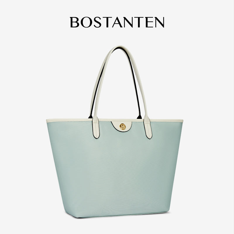 [Ashley Charles Bag] BOSTANTEN Totebag Wanita – Tas Canvas Hitam Putih, Bisa Jinjing & Bahu