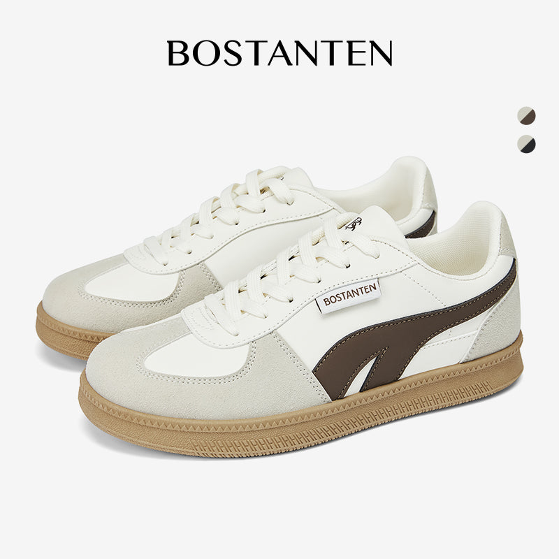 [Christy Shoes] BOSTANTEN Sepatu Kets Ringan dan Nyaman – Desain Kasual Anti Selip Warna Krem & Hitam