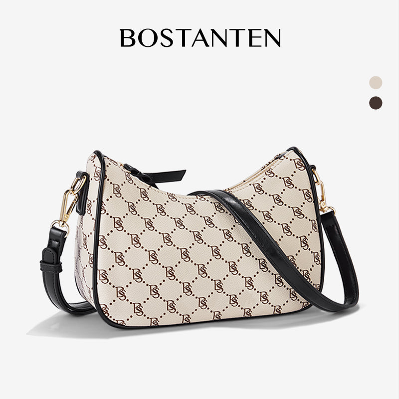 [Hobo Bag] BOSTANTEN Monogram Slingbag – Tas Selempang Rantai Kulit Sintetis Wanita
