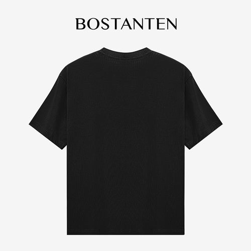 Bostanten Baju Kaos Polos Pria Premium Crewneck Putih Katun Basic Distro T-shirt