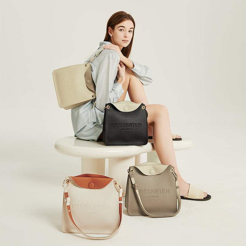 [Lyorin Bag] BOSTANTEN Medium Tote – Tas Bahu Kuliah Flip Design Gaya Korea