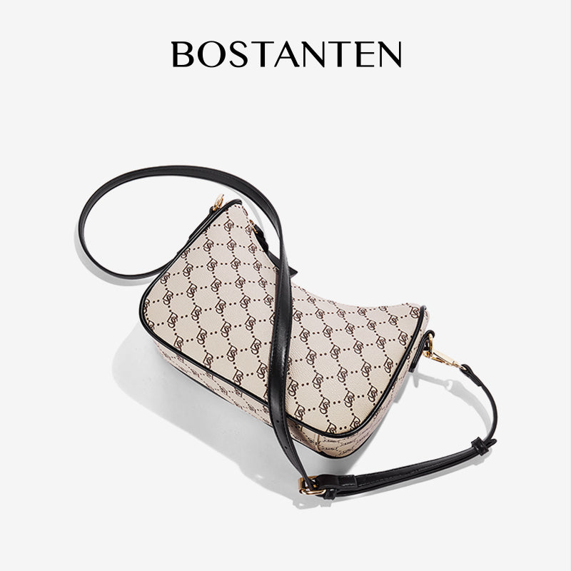 [Hobo Bag] BOSTANTEN Monogram Slingbag – Tas Selempang Rantai Kulit Sintetis Wanita