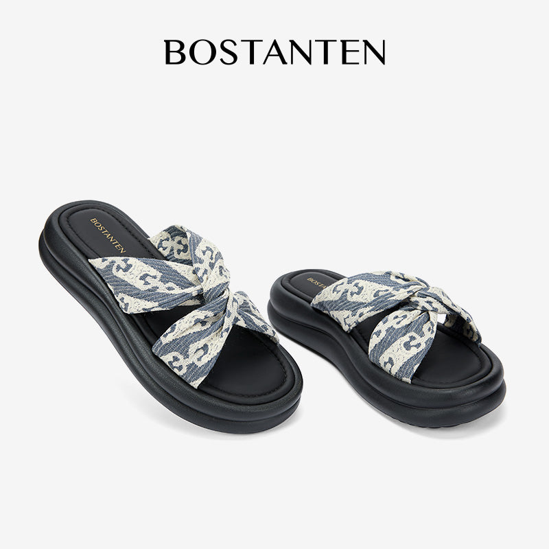 [Jelly shoes] Bostanten Sandal Selop Wanita Wedges Platform Terbaru Kekinian EVA Sendal Jelly Wanita Elegan Tebal Cewek Perempuan Premium Ootd