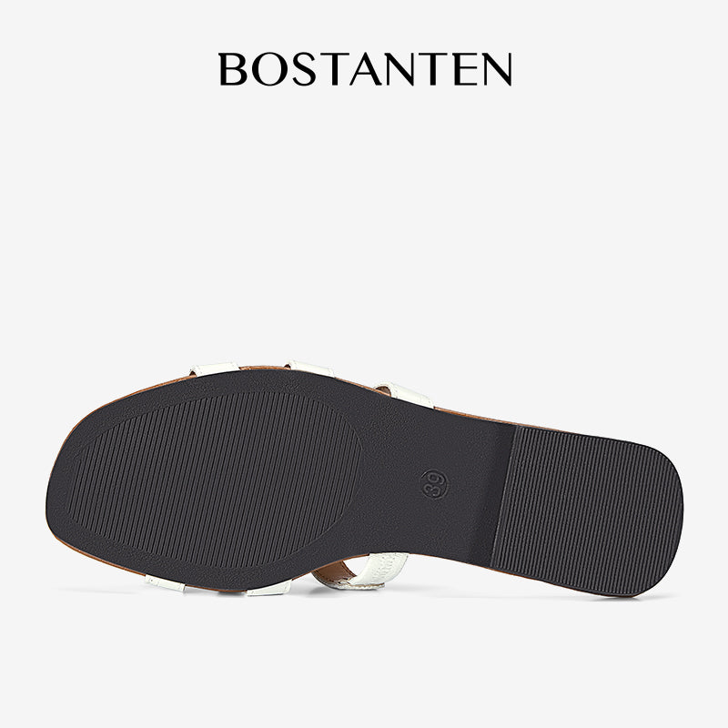 [Volcana shoes]Bostanten Sandal Wanita Sandal pantai berongga dengan ujung terbuka