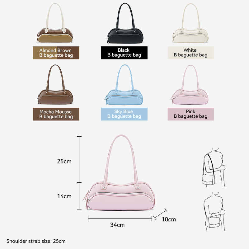 [BOBO BAG] BOSTANTEN Tas tangan wanita mode baru Tas Bahu Tas Bowling Desain