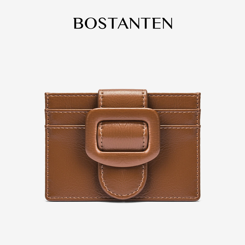 [lce Cream Card Pouch] BOSTANTEN Card Holder Dompet Mini Wanita Kulit PU