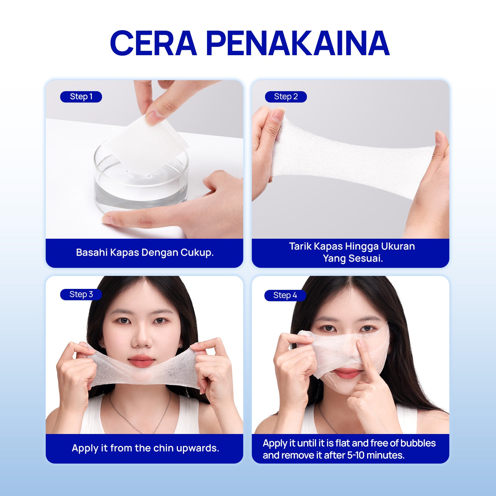 [Stretchable Wet Compress Cotton Pad] Medorlab  100x120mm Facial Cotton Pads 50pcs